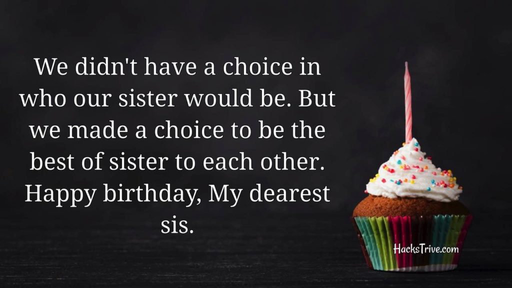 Emotional Birthday Wishes For Sister