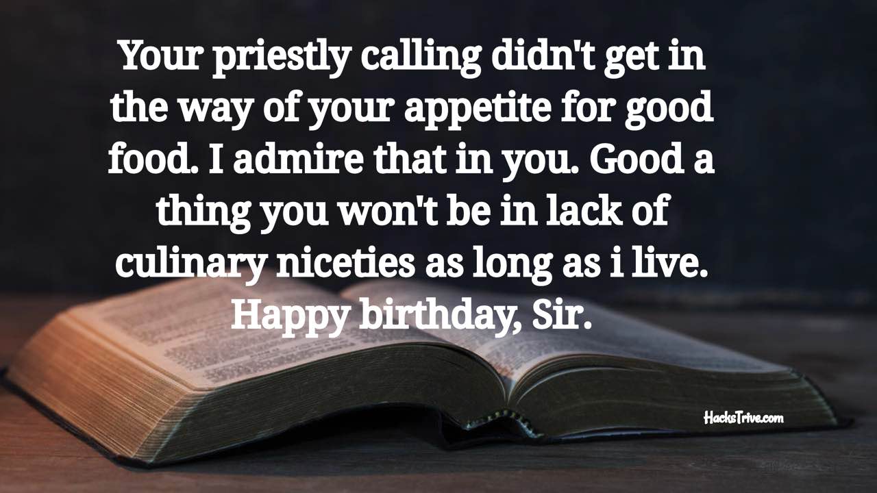 Funny Birthday Wishes For Your Pastor