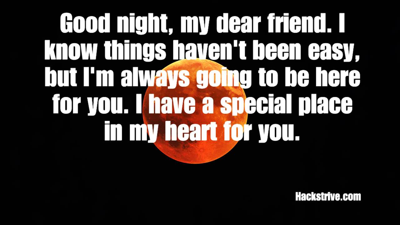 Touching Good Night Messages For Friends